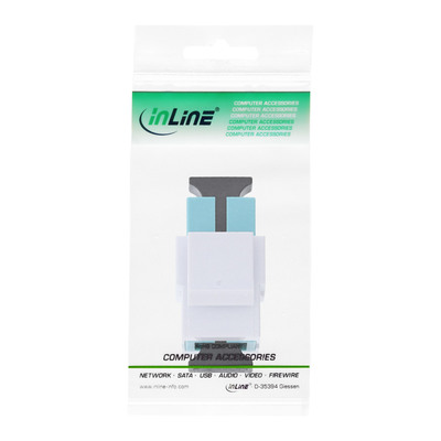InLine® LWL Keystone Snap-in Kupplung, Simplex SC/SC, multimode, Keramik-Hülse (Produktbild 3)