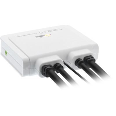 InLine® KVM Switch, 2-fach, USB-C+DP zu DisplayPort, 4K, Audio, integr. Kabel (Produktbild 3)