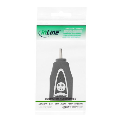 InLine® Wechselstecker M19 (19V) für Universal Netzteil, 90W/120W, schwarz (Produktbild 2)
