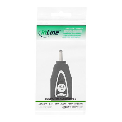 InLine® Wechselstecker M22 (19V) für Universal Netzteil, 90W/120W, schwarz (Produktbild 2)