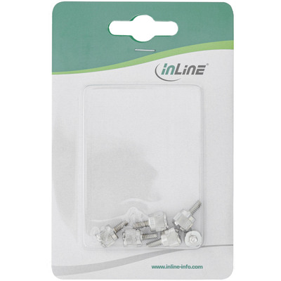 InLine® Rändelschrauben, silber, für Gehäuse, 6er Pack  (Produktbild 5)