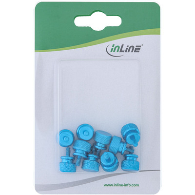 InLine® Rändelschrauben für Gehäuse, Alu, blau, 10er Pack  (Produktbild 5)