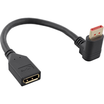 InLine® DisplayPort 1.4 Adapterkabel ST/BU, 8K4K, nach unten gewinkelt (Produktbild 1)