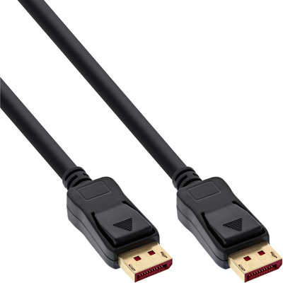 InLine® DisplayPort 1.4 Kabel, 8K4K, schwarz, vergoldete Kontakte, 0,5m (Produktbild 1)