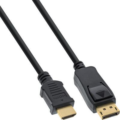 InLine® DisplayPort zu HDMI Konverter Kabel, schwarz, 1,5m (Produktbild 1)