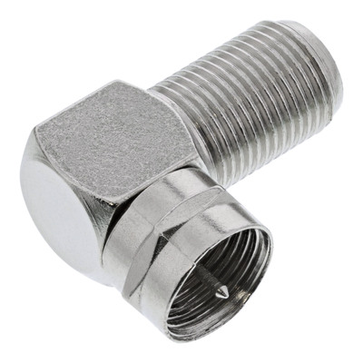 InLine® F-Winkeladapter, F-Stecker / F-Buchse, Metall (Produktbild 1)