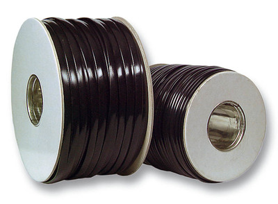Modular-Flachkabel 6-adrig schwarz -- internat. Norm, Ring 100 m